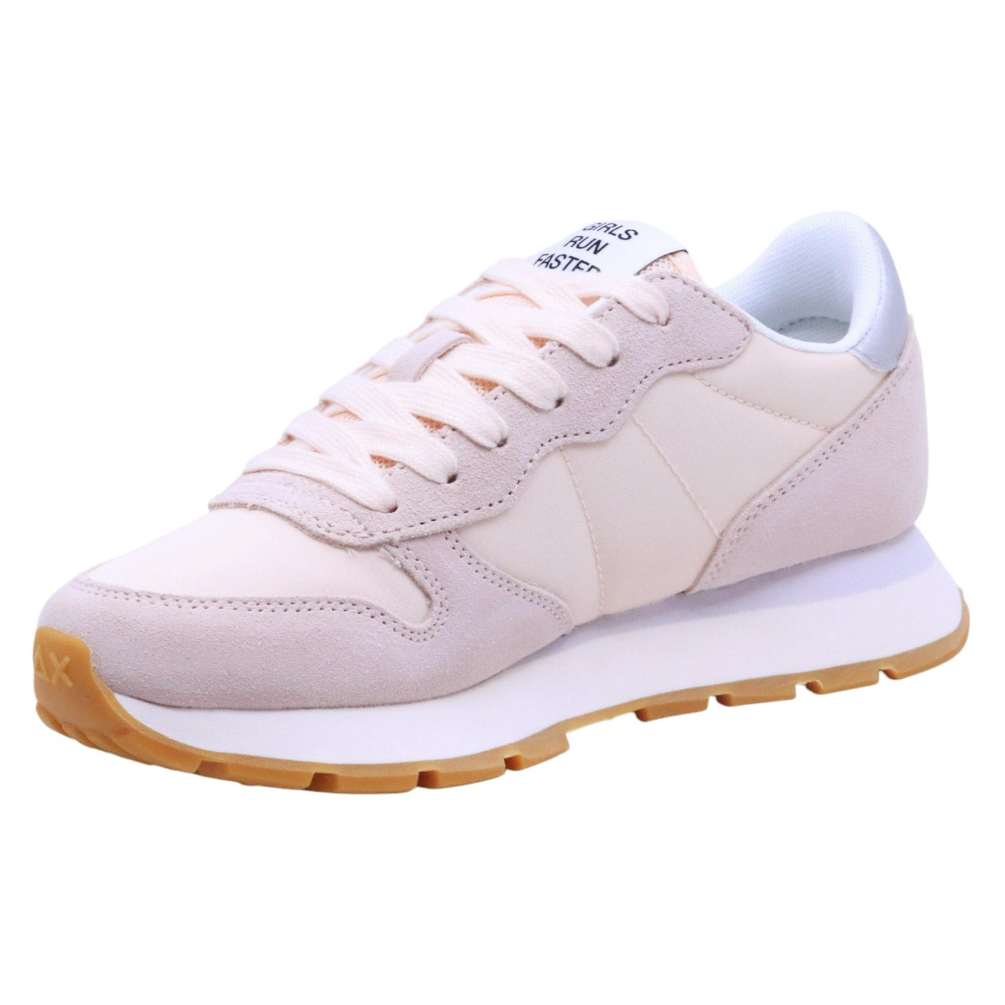 Sneaker donna Sun68 Ally Gold Silver Z35202 in tessuto beige 