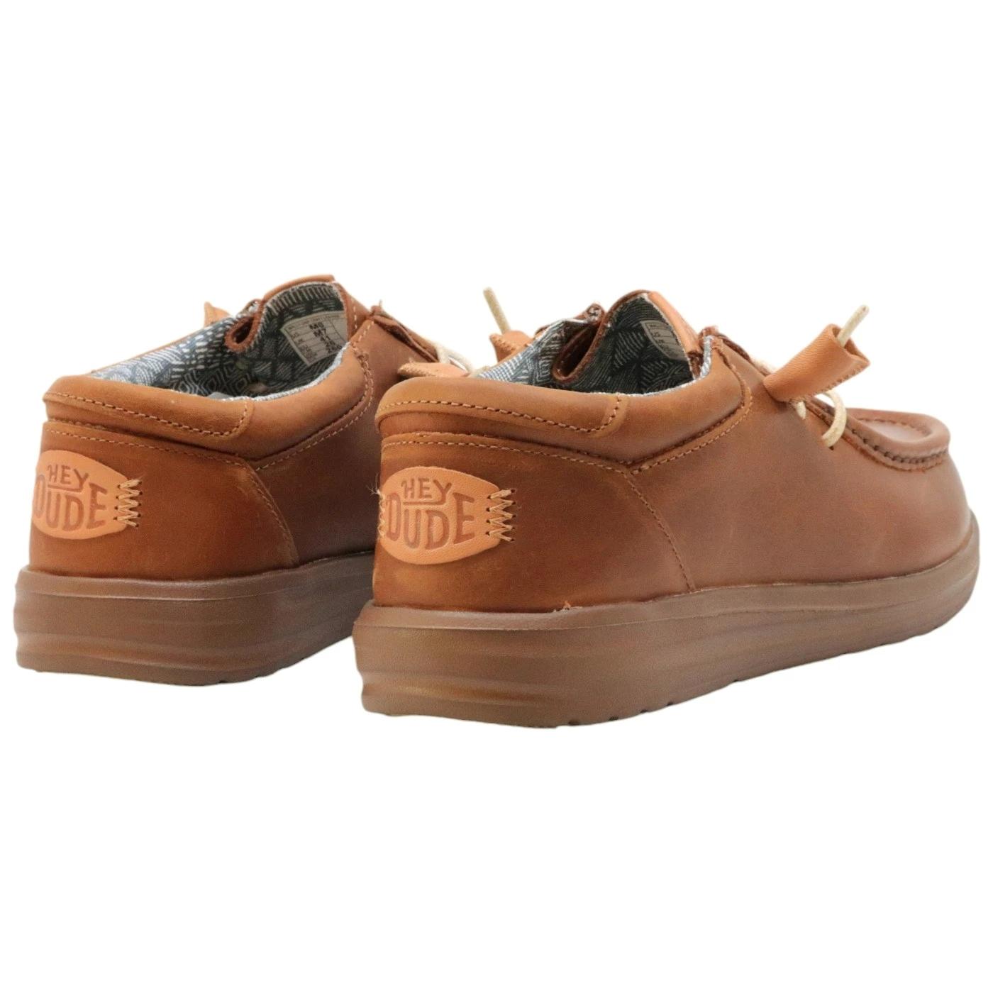 Hey Dude Wally Grip Craft sneaker uomo in pelle cuoio 