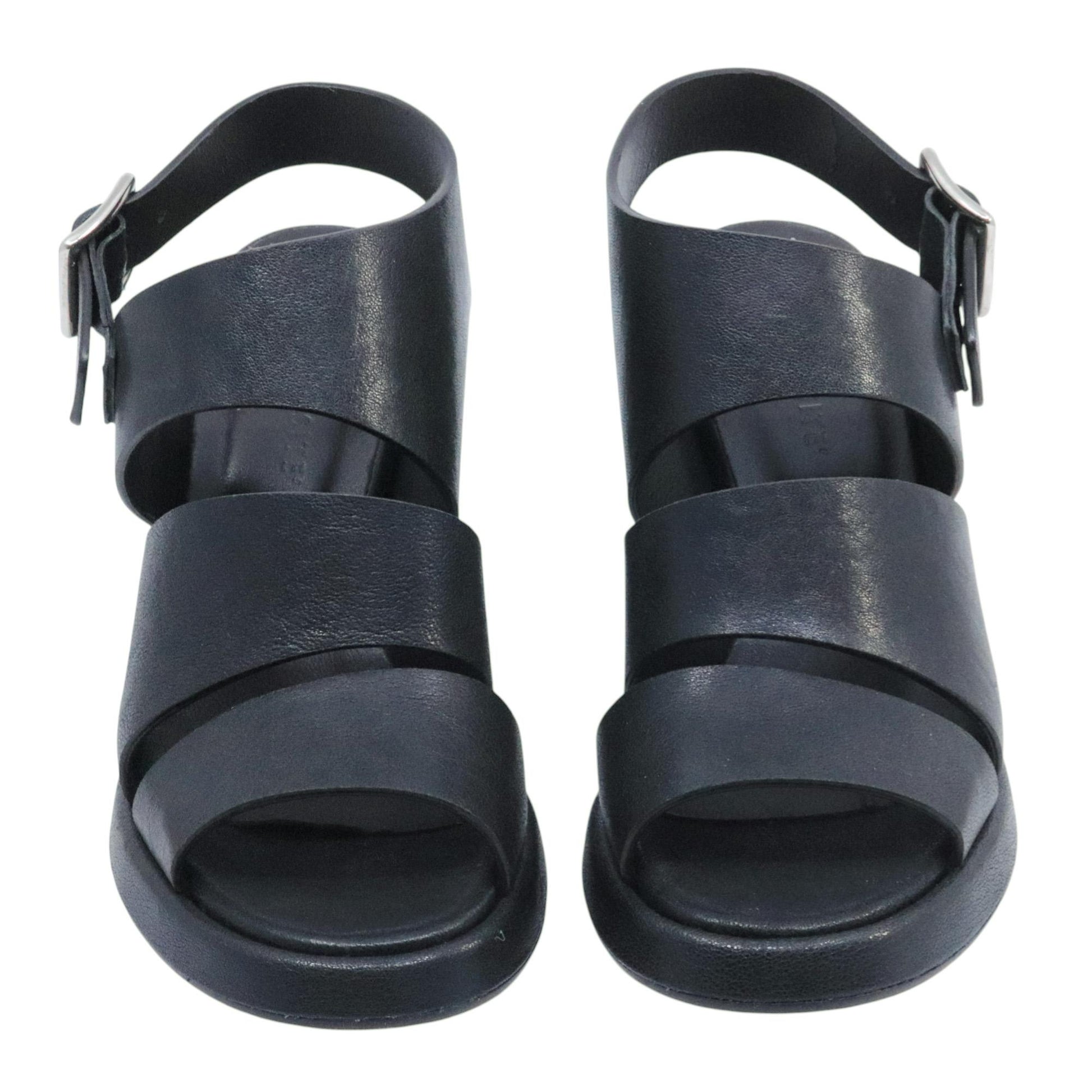 Sandalo con tacco Curiositè 2740 in pelle nera 