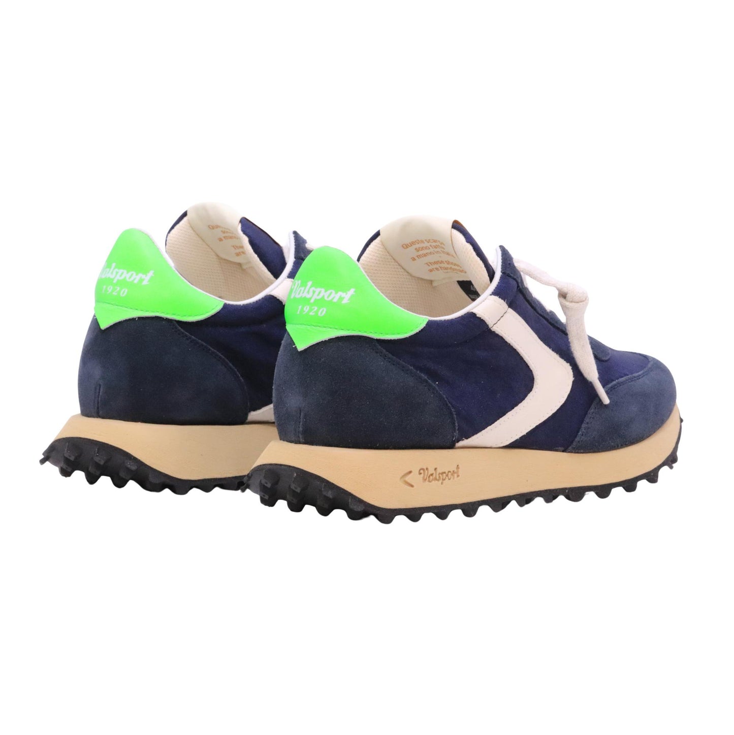 Valsport Start Heritage Deep Fluo sneaker uomo in nylon blu e camoscio 