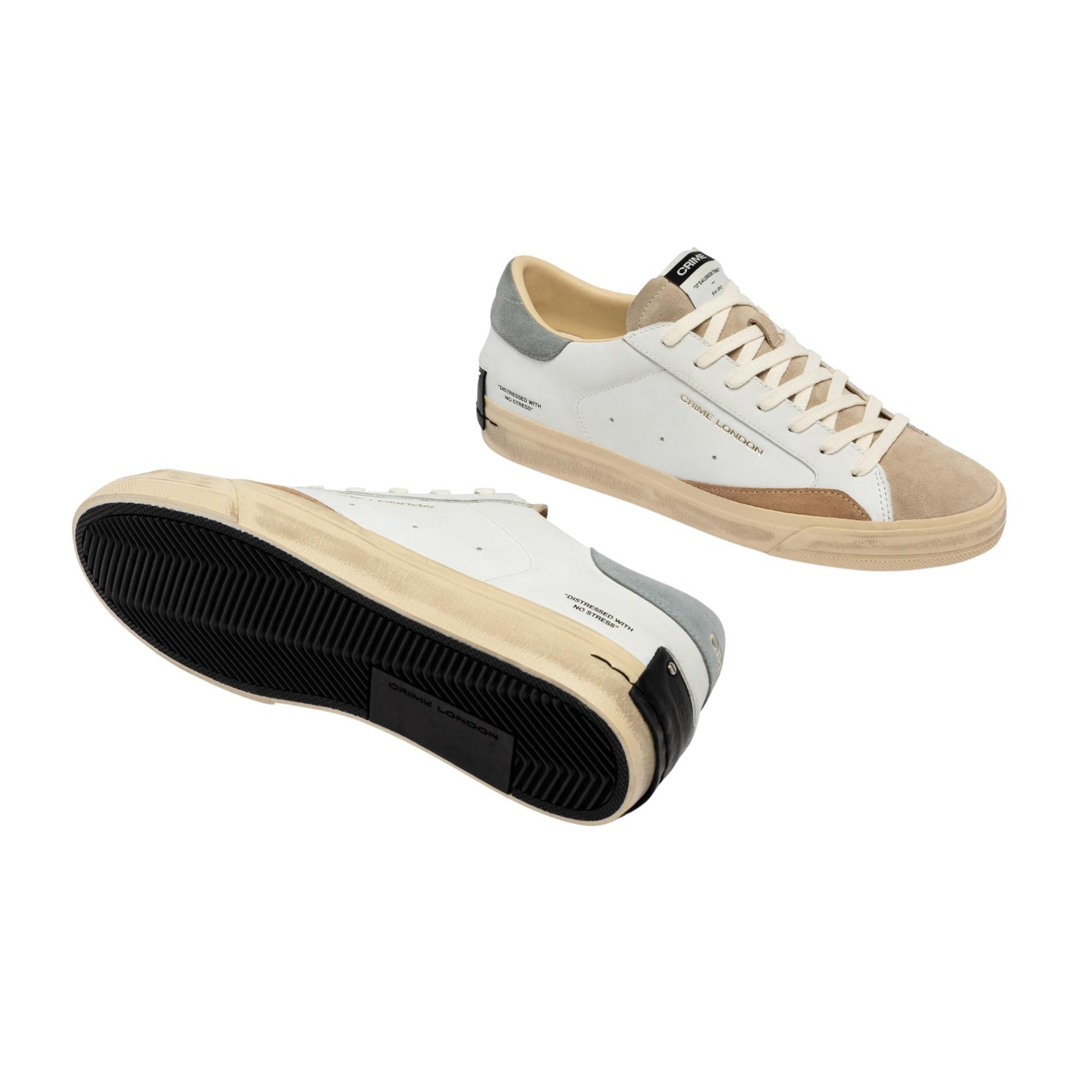 Crime London Distressed 2.0 Stone Grey 19050 sneaker uomo 