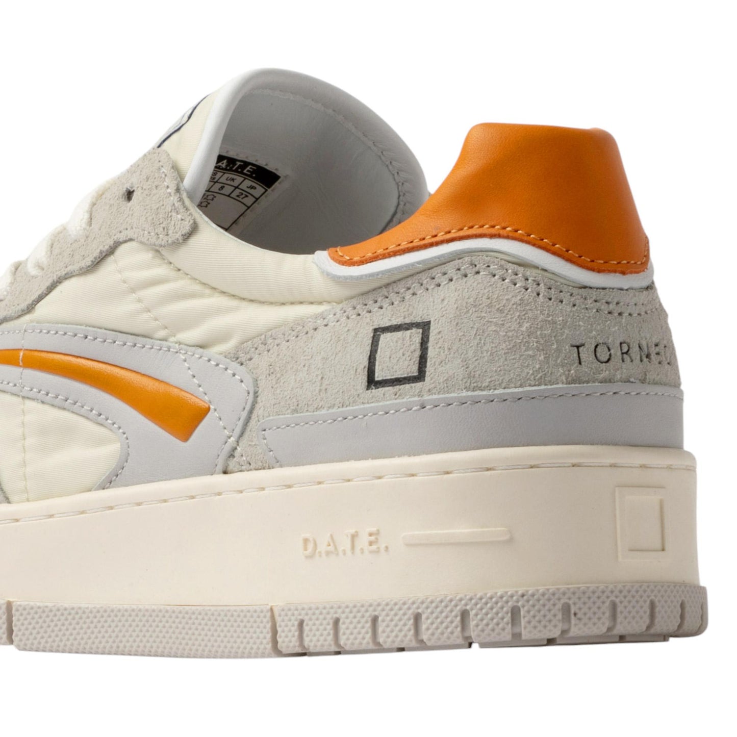 DATE Torneo Pure Nylon Ivory TP NY IV sneaker uomo in camoscio grigio 