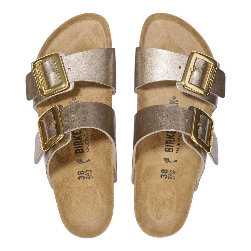 Birkenstock Sydney Graceful Pearl Taupe sandalo doppia fibbia color taupe 