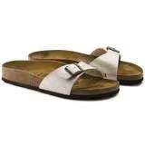 Birkenstock Madrid Graceful Pearl White sandalo donna Birko-Flor bianco perlato narrow fit 