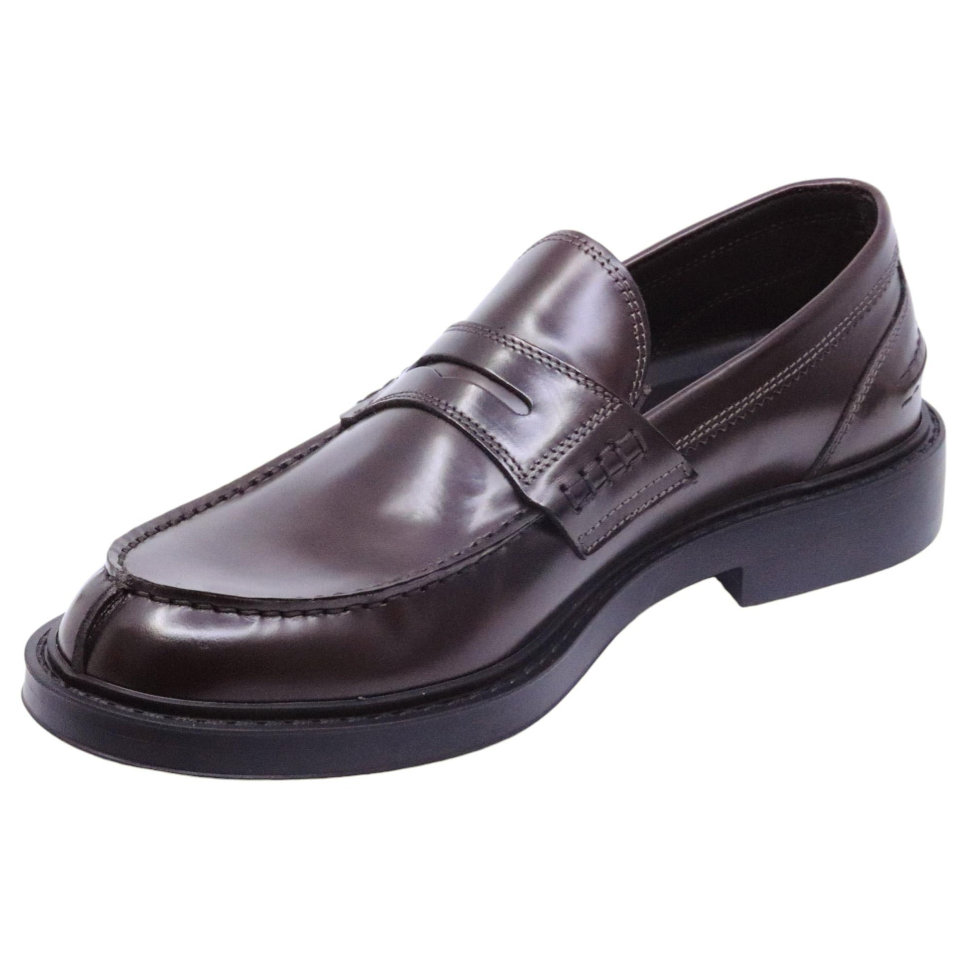 Mocassino uomo Antica Cuoieria 22937 in pelle bordeaux 