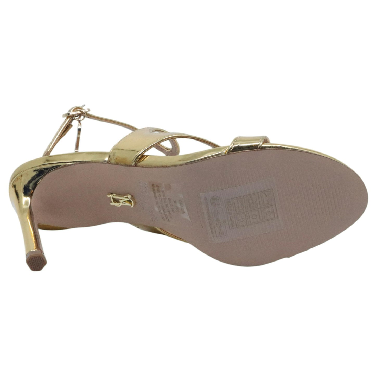 Sandalo con tacco Steve Madden Gracia in vernice platino 