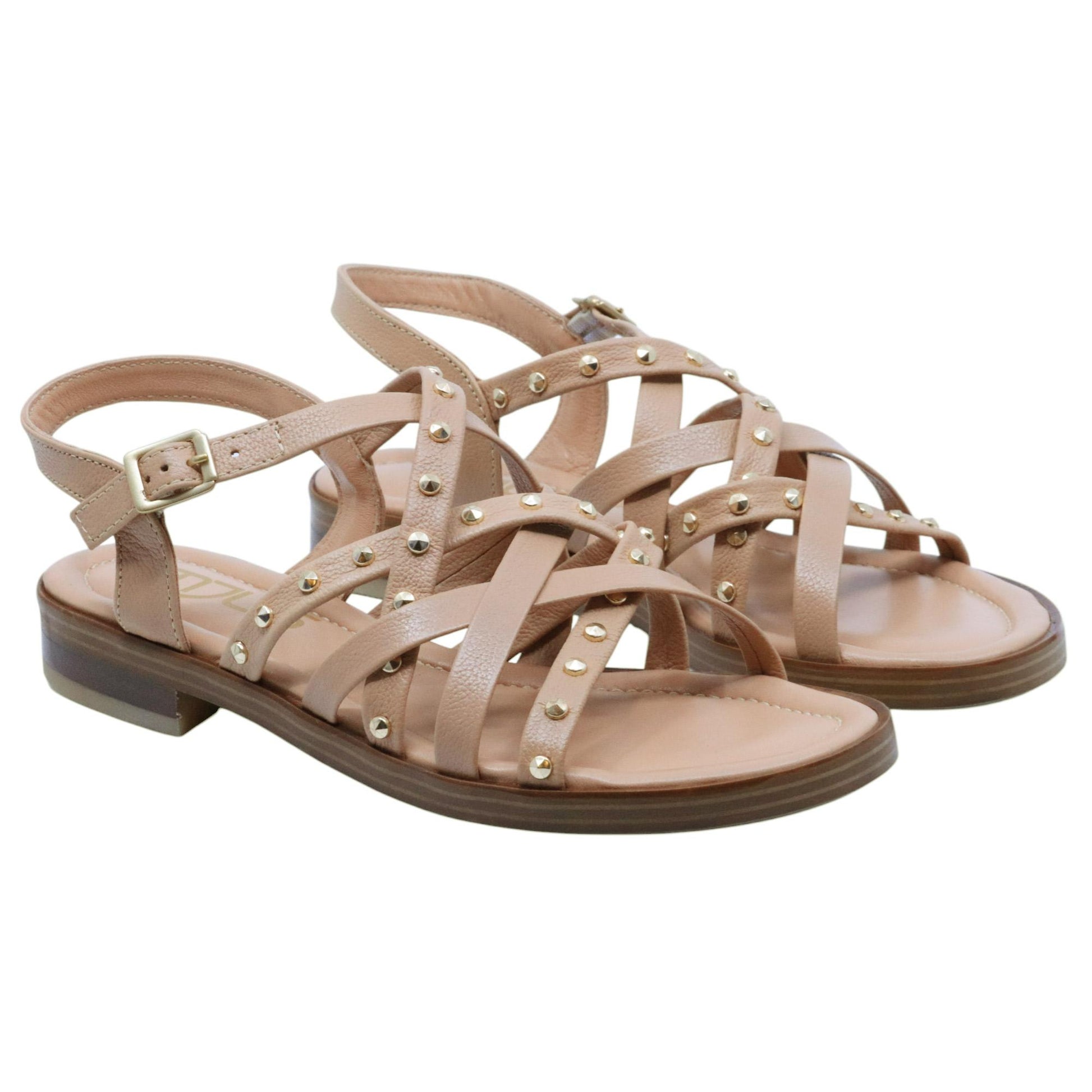 Sandalo basso Mjus Cagliari L80007 in pelle color carne 