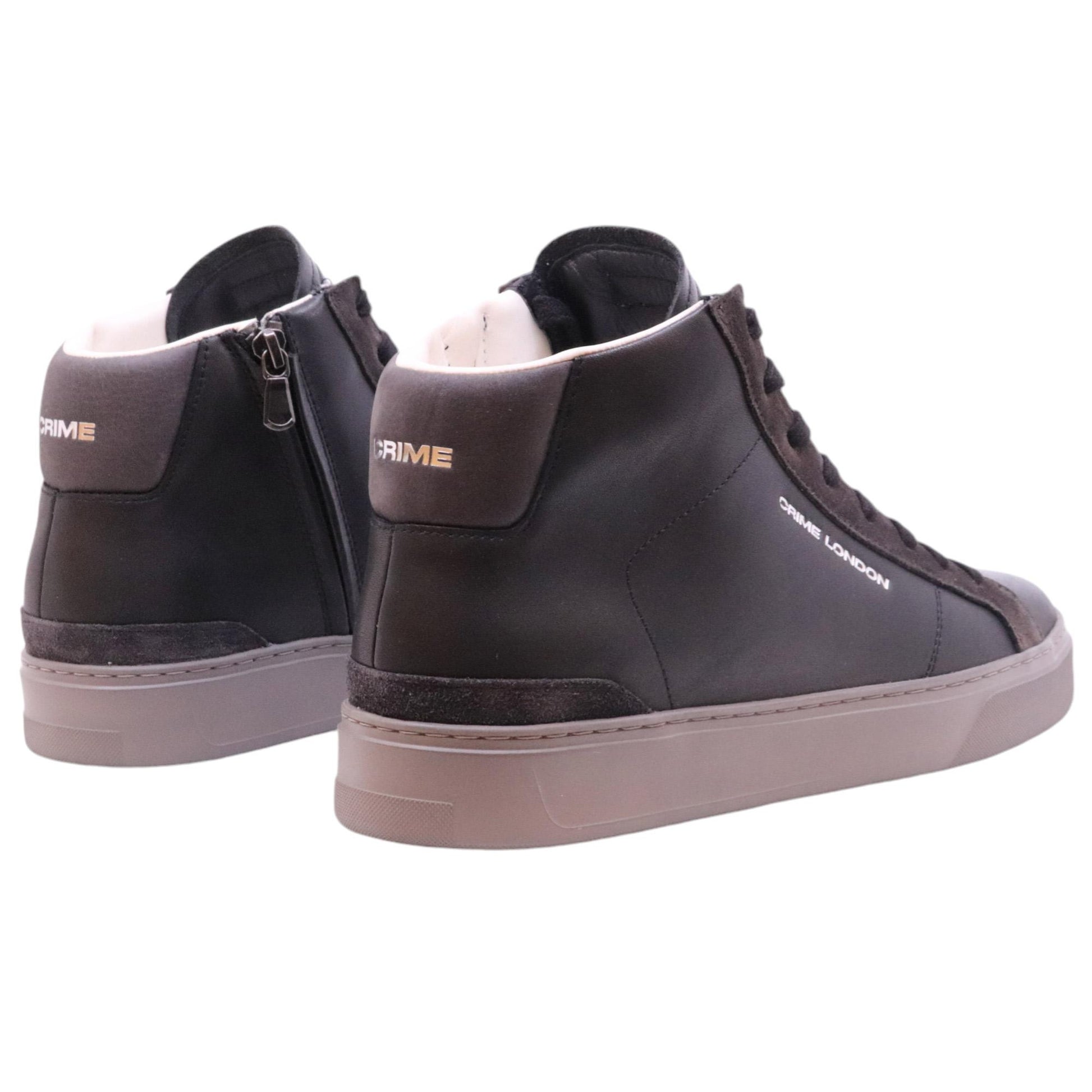 Crime London 15731 Blade High in pelle nera 