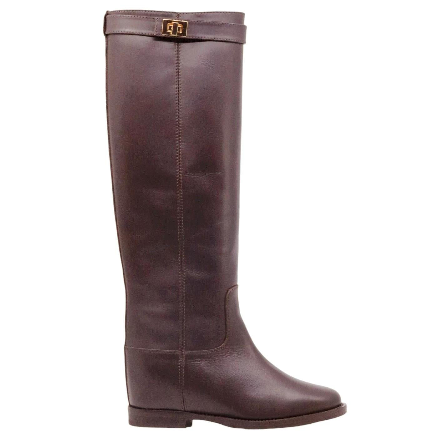 Via Roma 15 3807 Santa Monica stivale donna in pelle testa di moro Made in Italy 