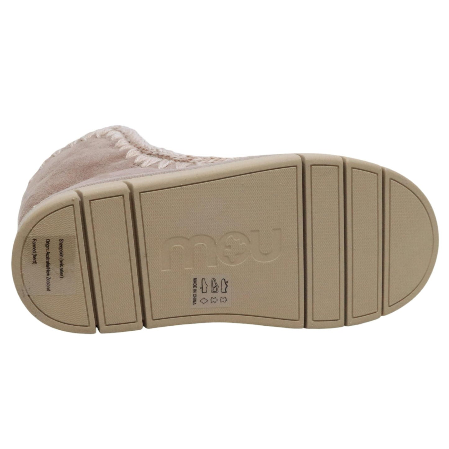 Mou Eskimo Bounce sneaker stivaletto donna in montone elephant grey 