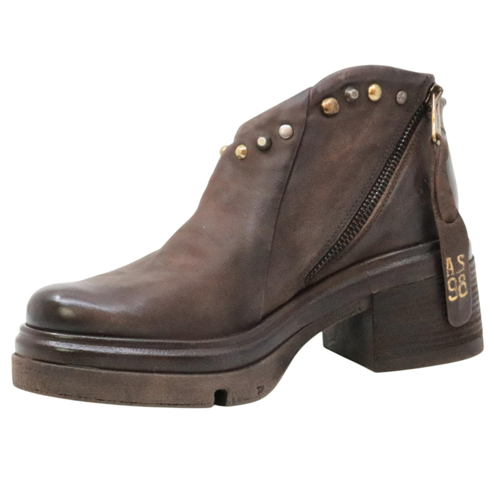 AS98 Ebano A89233 scarpa donna in pelle marrone 