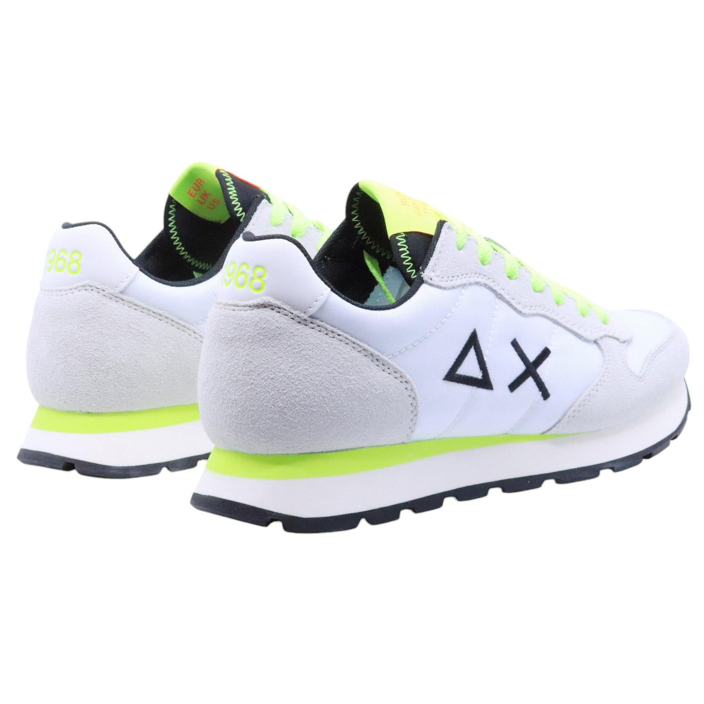 Sneaker uomo Sun68 Tom Fluo Z35102 in tessuto bianco 