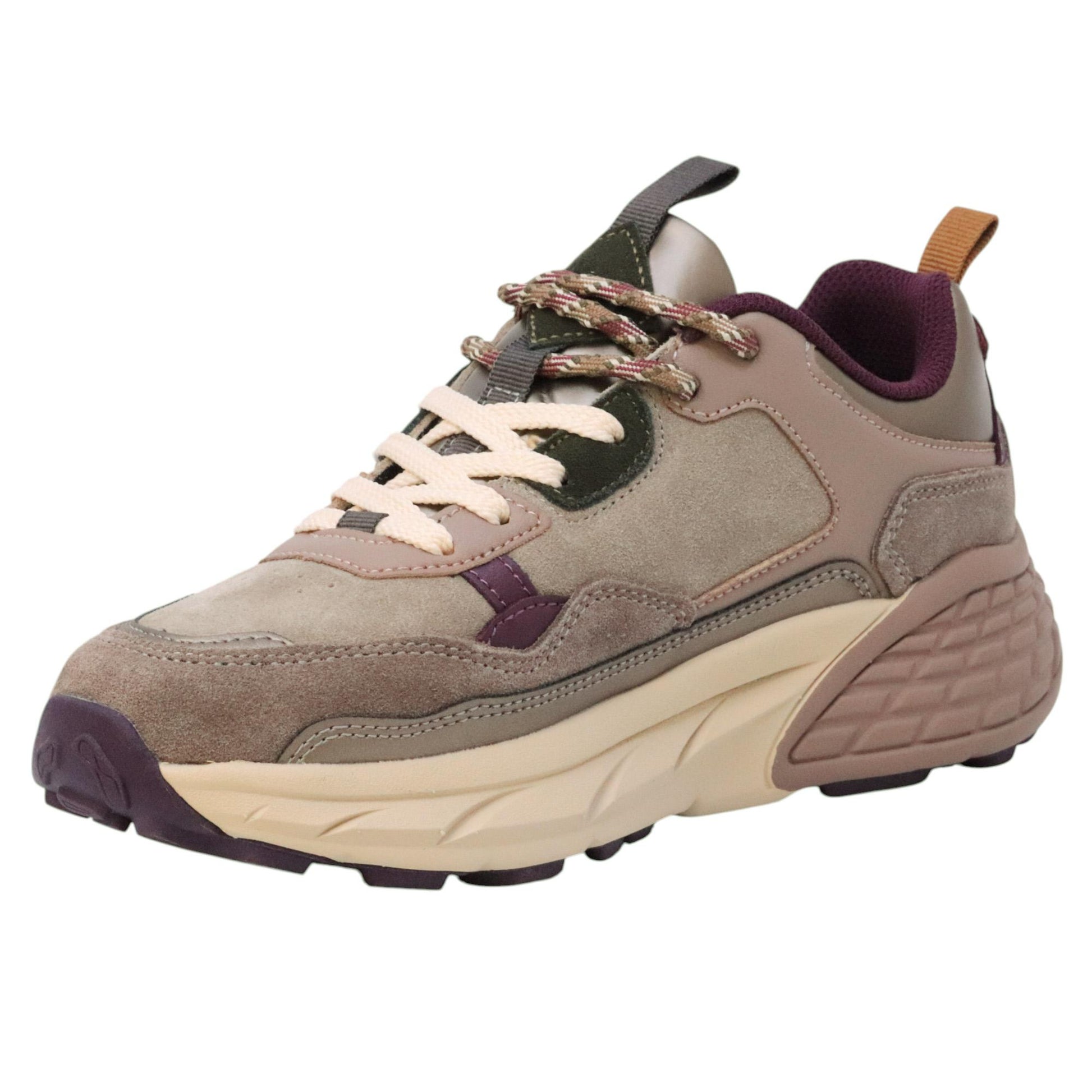Jeep Footwear Groove sneaker donna in suede e tessuto taupe 