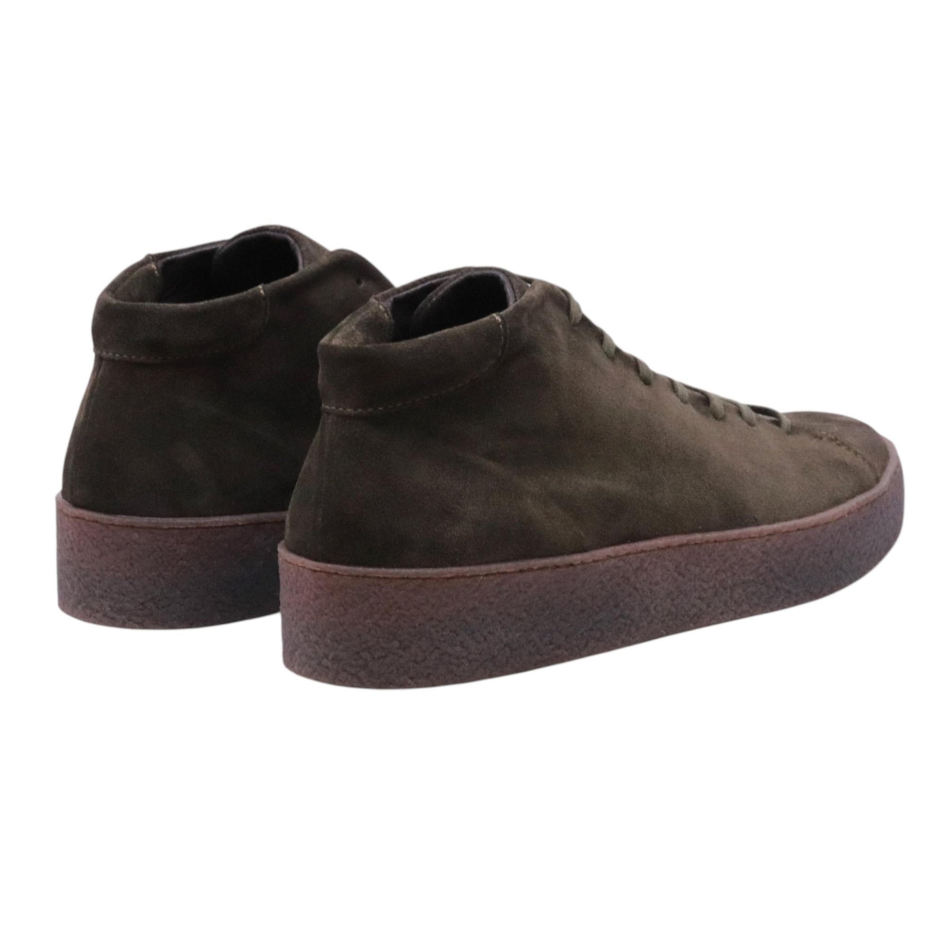 Pawelk's 25451 senaker da uomo in camoscio marrone militare 