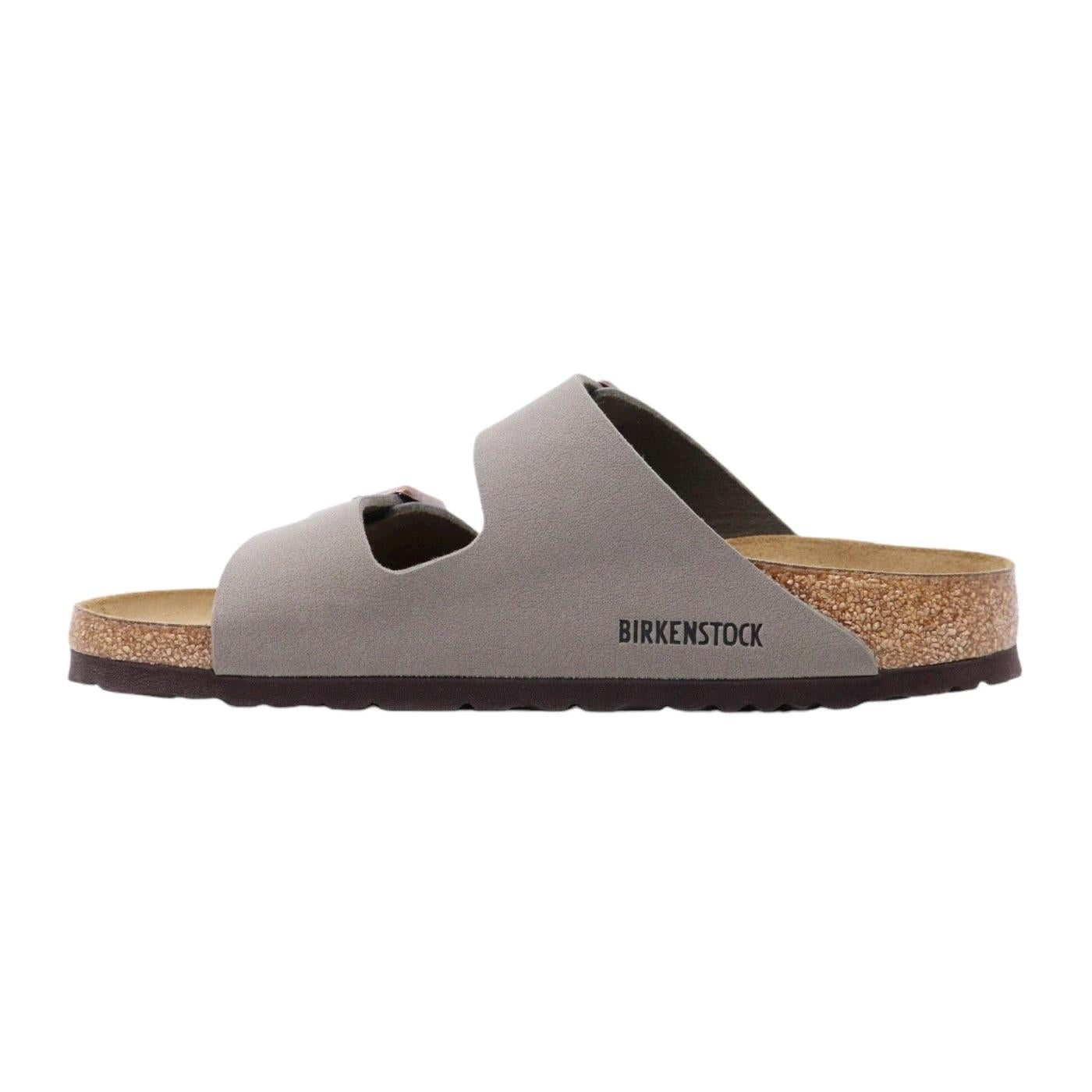 Birkenstock Arizona Birkibuc Stone sandalo doppia fibbia Narrow Fit 