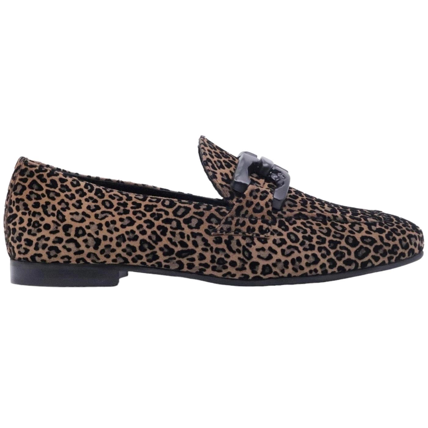 Mocassino donna Poesie Veneziane Seo09 in camoscio leopardo 