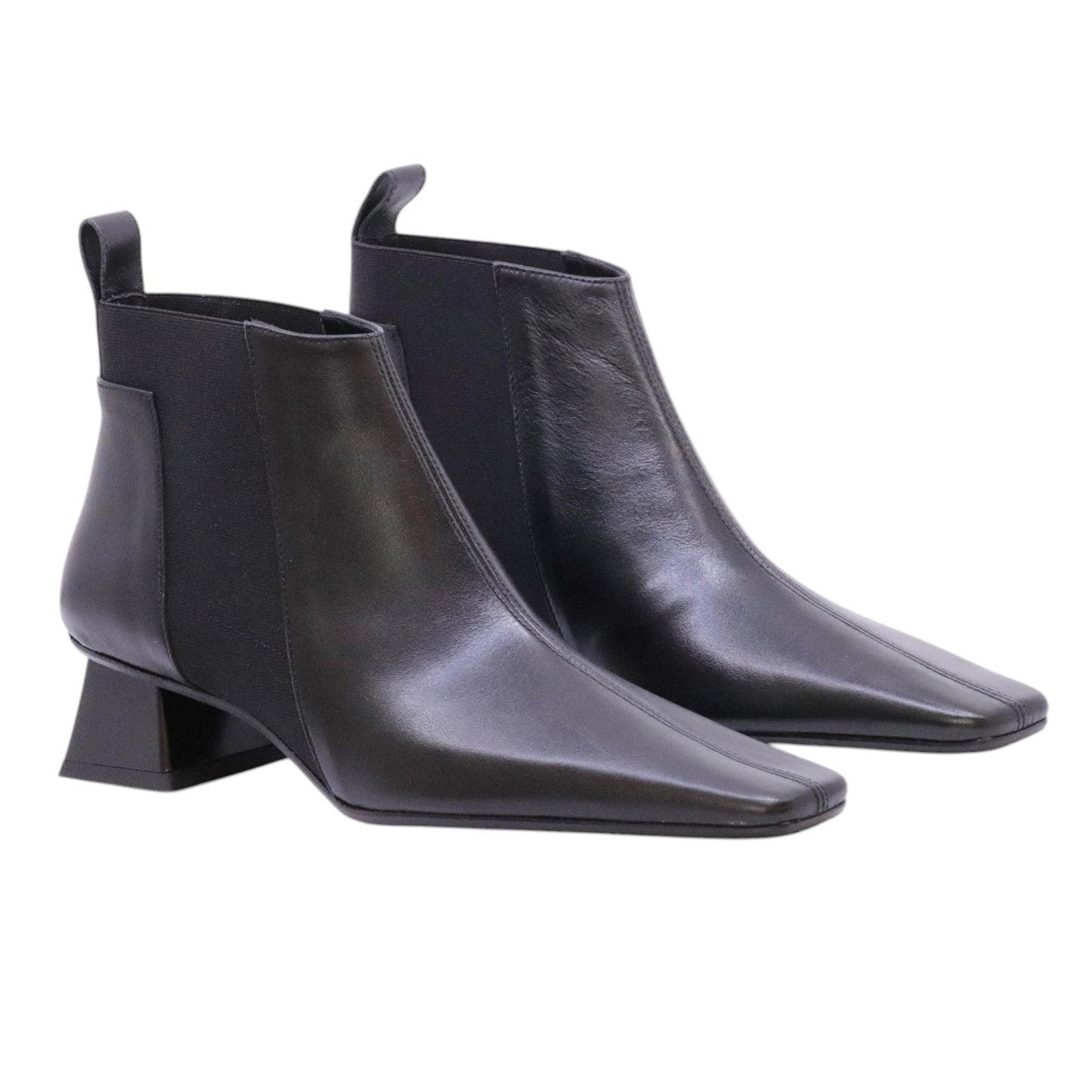 Ras 8284 stivaletto donna in pelle nera con elastici 