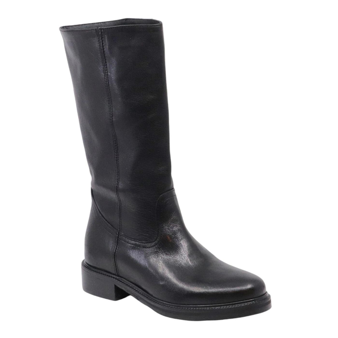 Stivaletto Curiositè 1707 da donna in pelle morbida in colore nero 