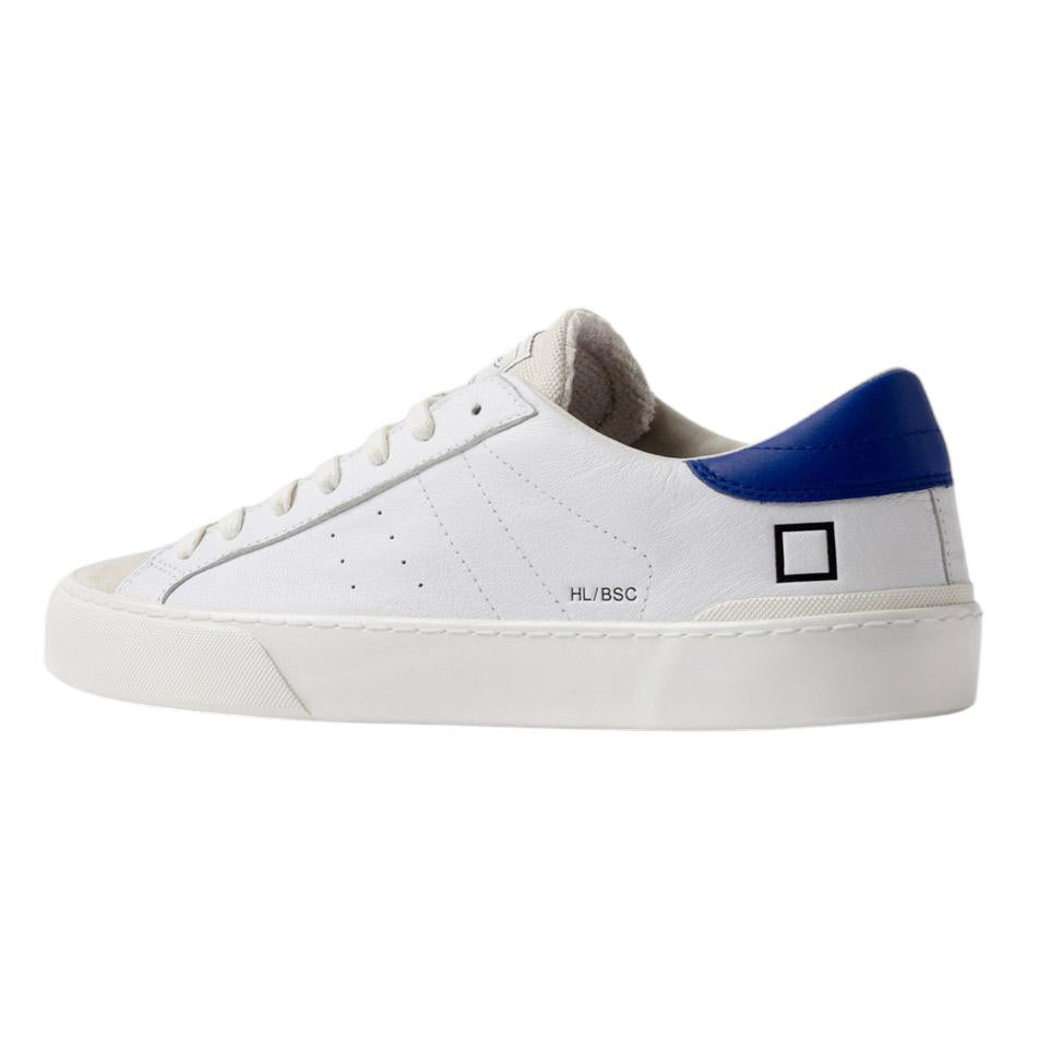 DATE Hill Low Basic White Bluette HL BA WE sneaker uomo in pelle bianca 