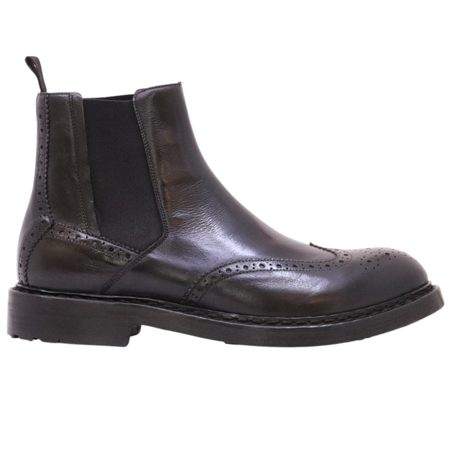 Crispiniano 483 chelsea boot uomo pelle nera 
