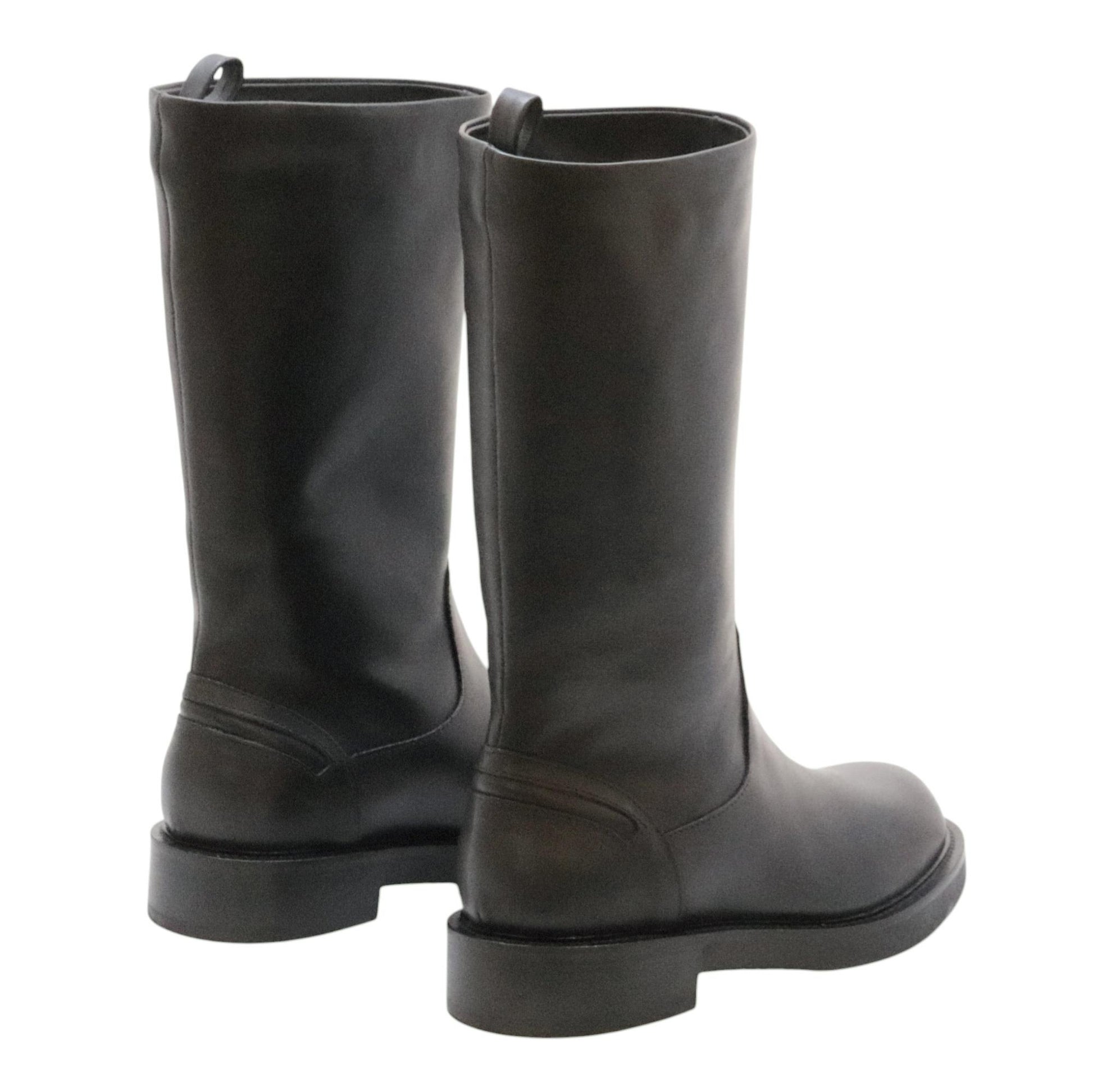 The Seller MW559 stivaletto donna in pelle nera senza zip 