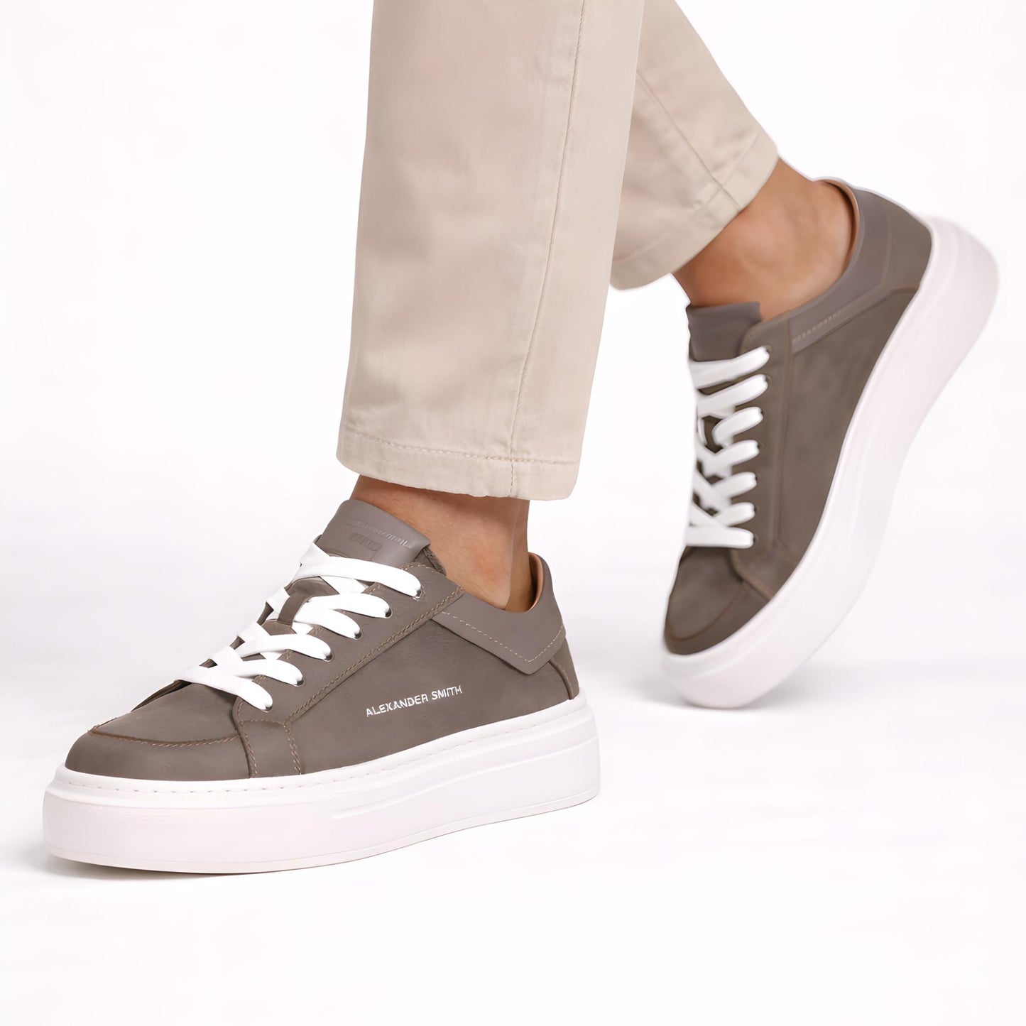 Alexander Smith Regent Man sneaker uomo in nabuk dark grey 