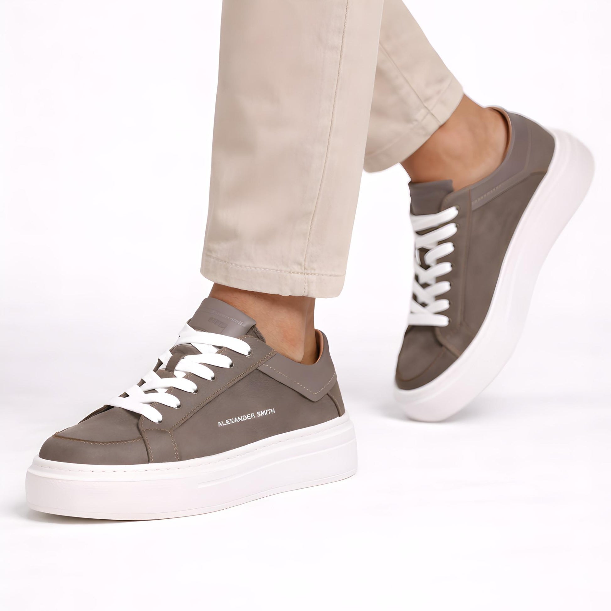 Alexander Smith Regent Man sneaker uomo in nabuk dark grey 