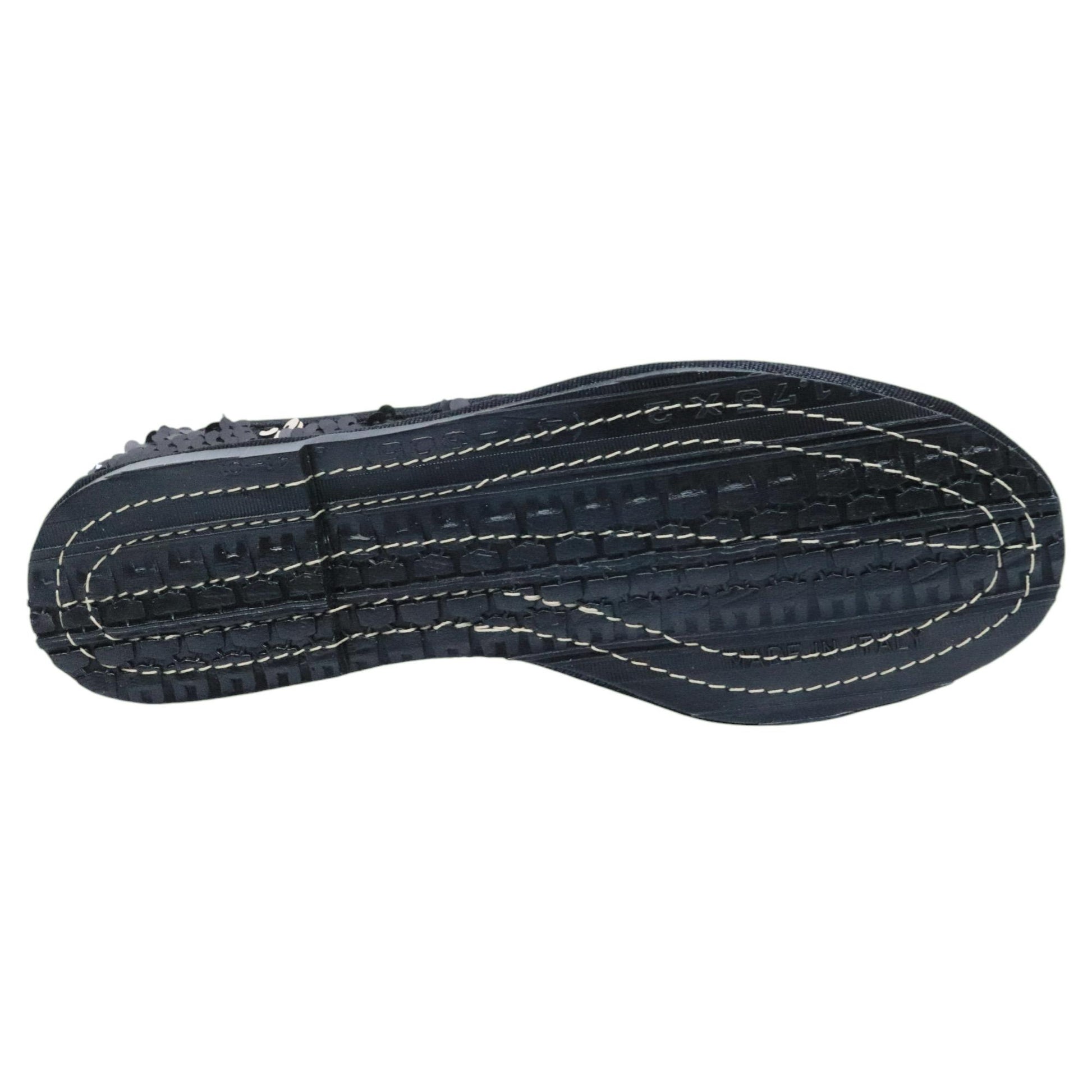 Scarpa Friulana donna Jaffè 125 in paillettes nero 