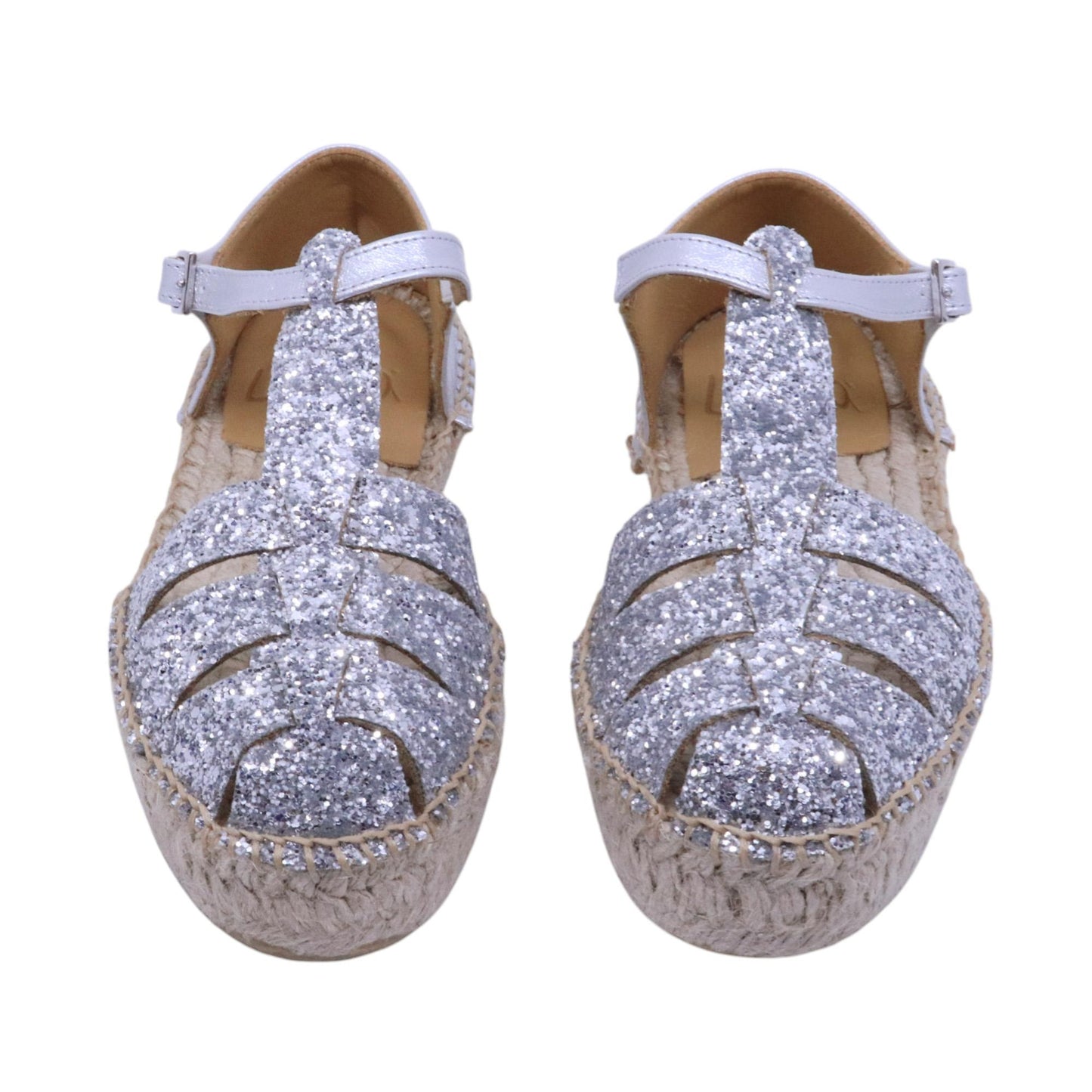 Sandalo donna Lagoa Valencia in glitter argento 