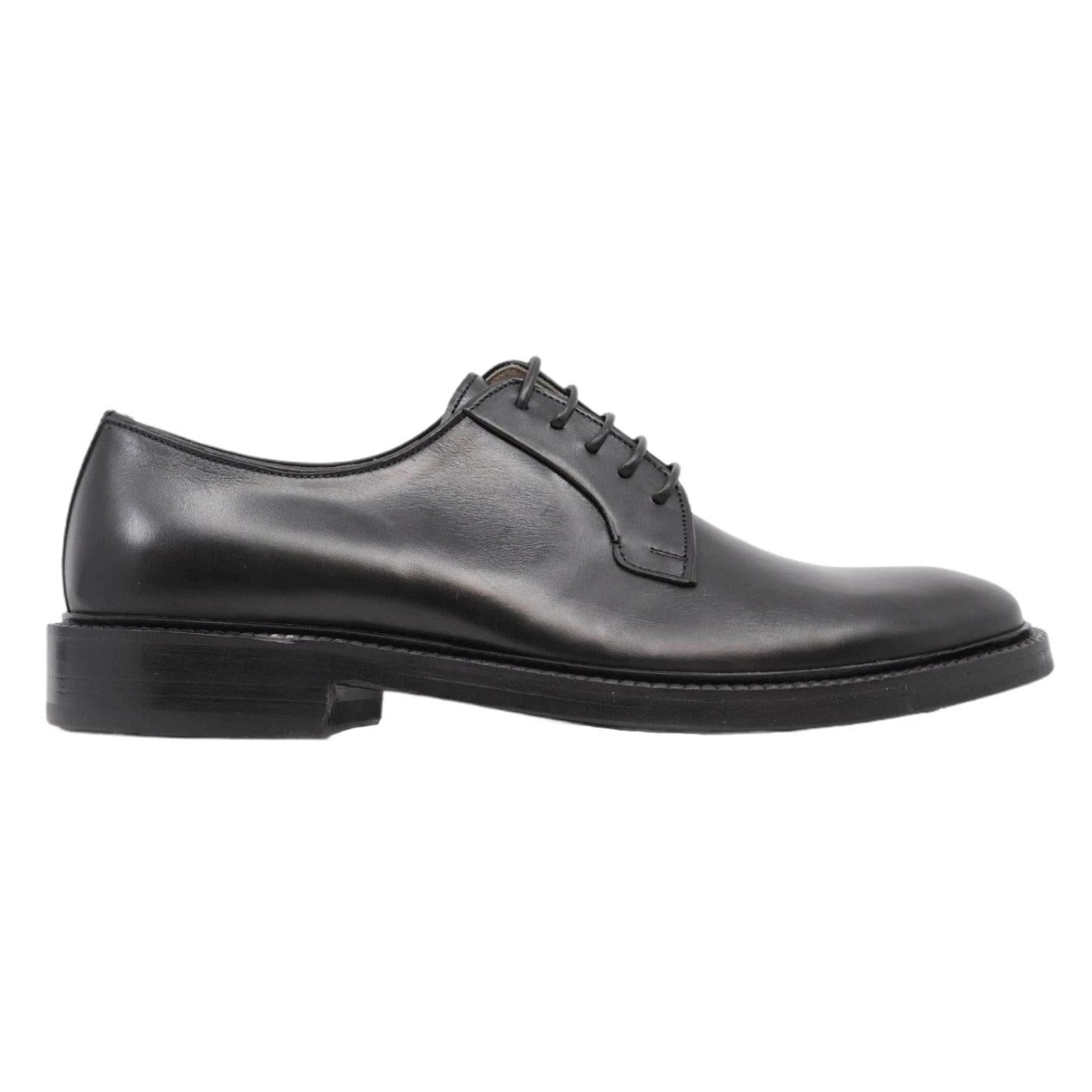 Scarpa Derby da uomo di Seboy's 3810 in pelle nera 