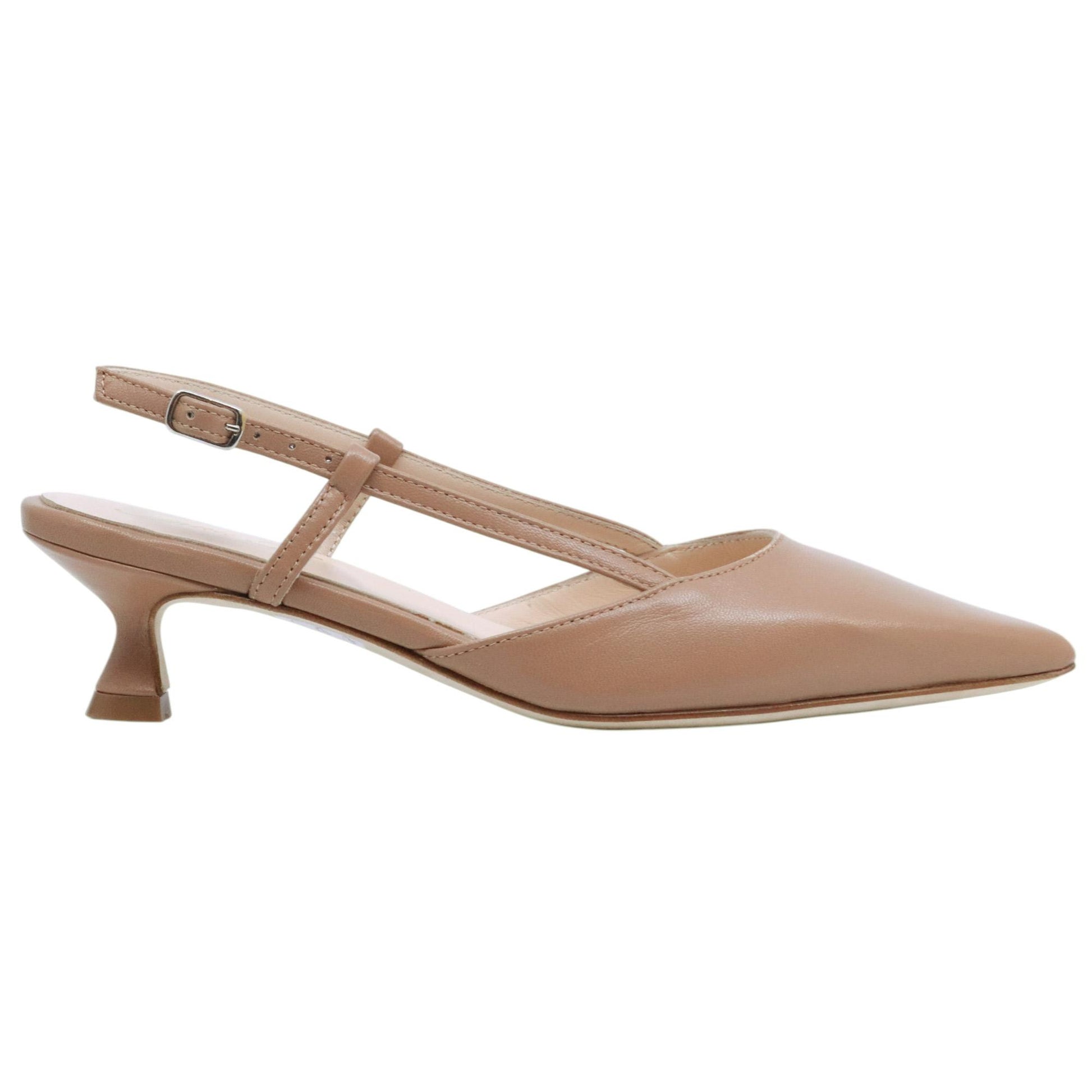 Slingback donna Anna F 1410 in pelle beige 