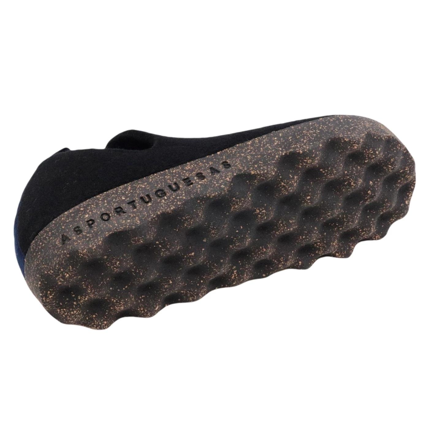 Asportuguesas City scarpa in lana naturale nera, 