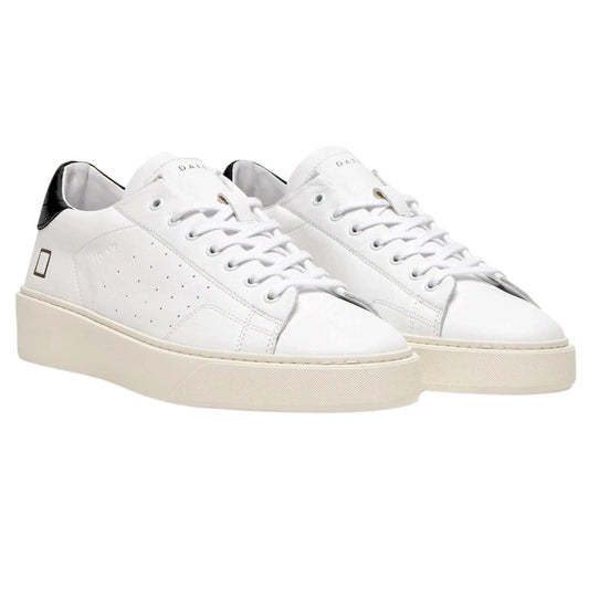 DATE Levante Calf White Black LV-CA-WB sneaker uomo in pelle bianca 