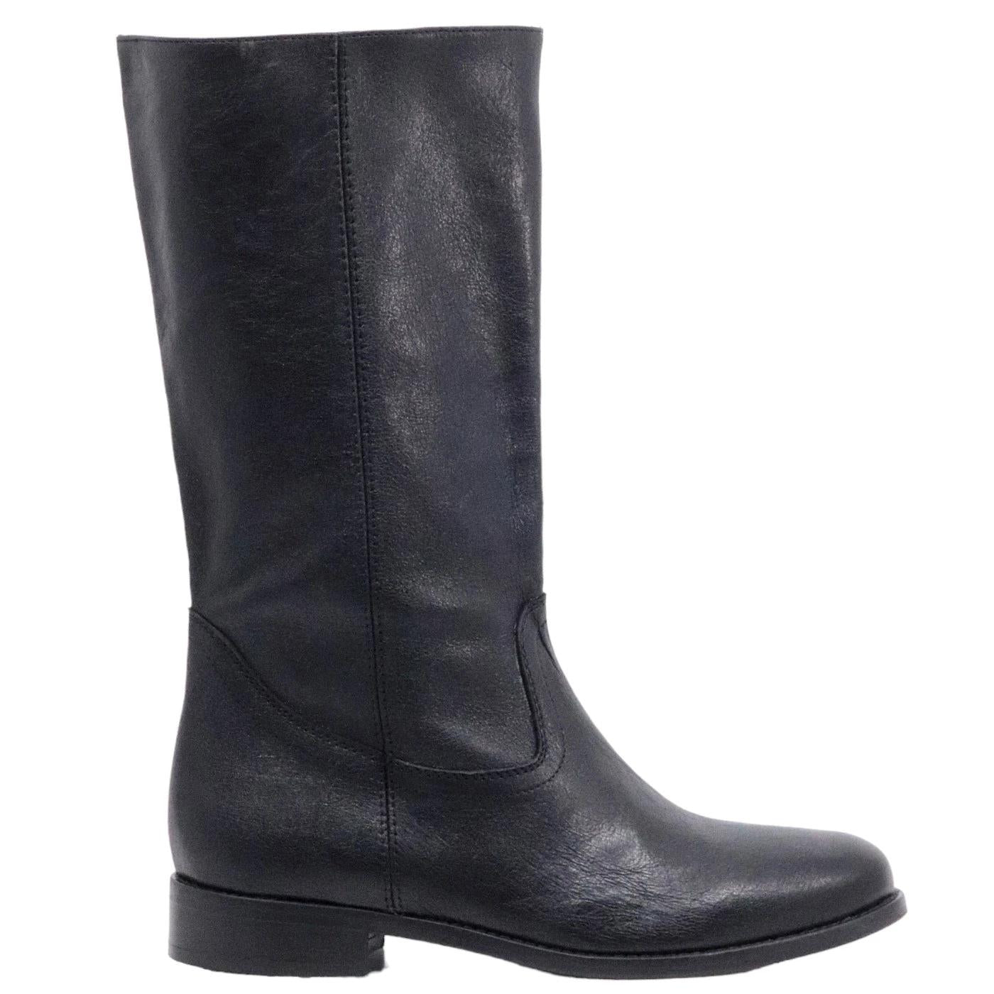 Stivaletto donna Curiositè 1707 in morbida pelle in colore nero 