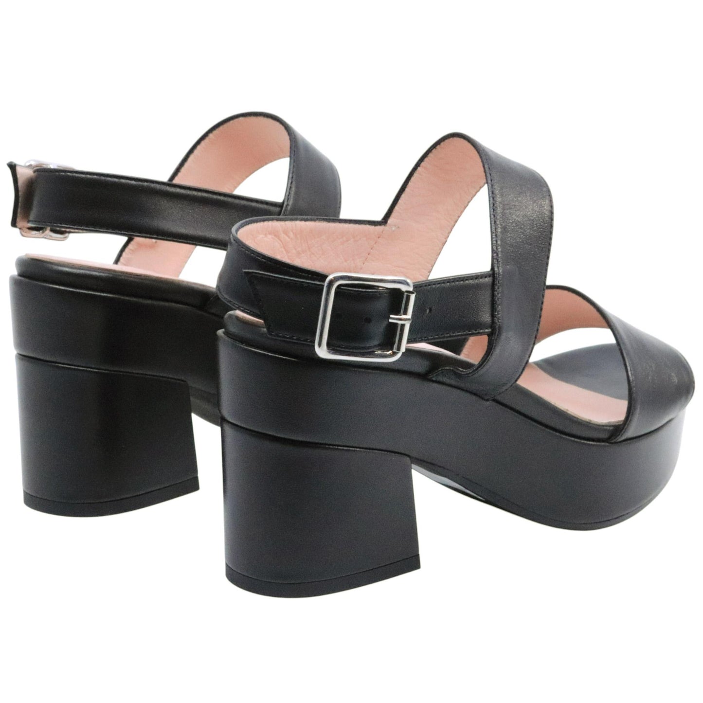 Sandalo donna Anna F 3685 in nappa nera 