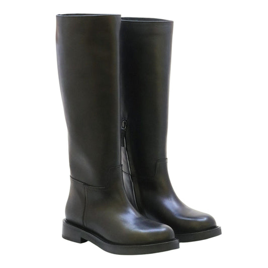 The Seller MW560 stivale donna in pelle nera 