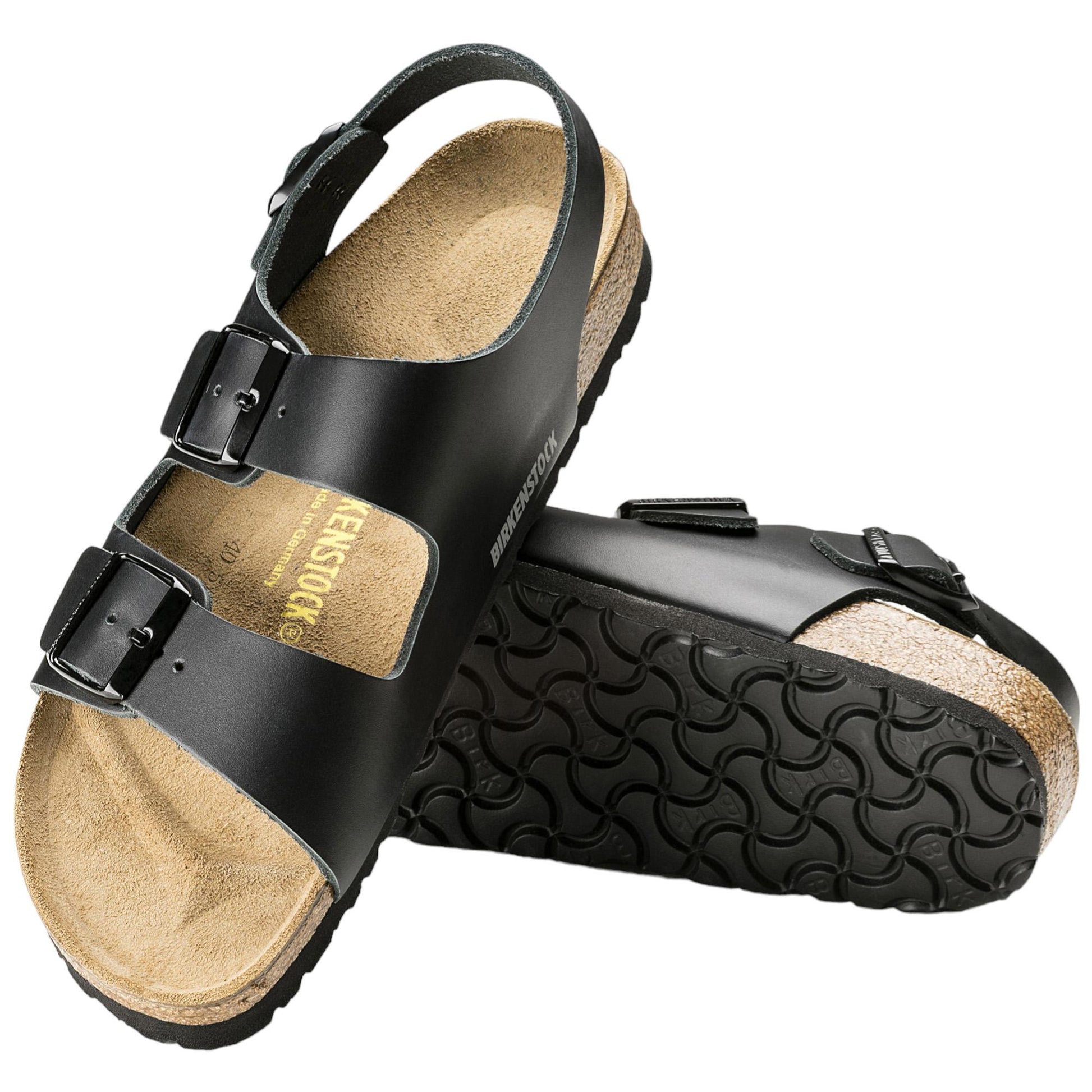 tripla fibbia in pelle nera MILANO-NATURLEA-BLKBLACK BIRKENSTOCK