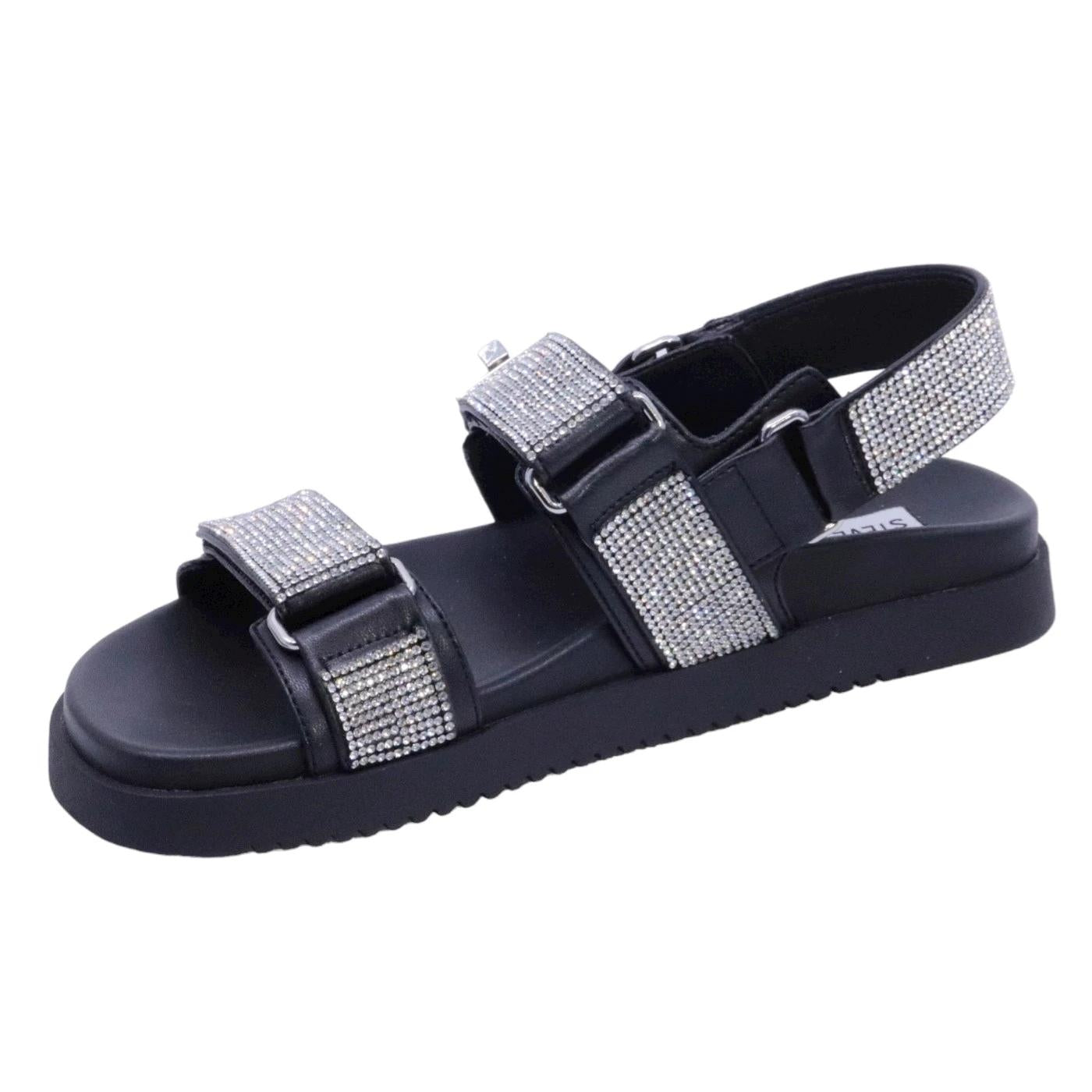 Sandalo Steve Madden Mona in similpelle argento e strass 