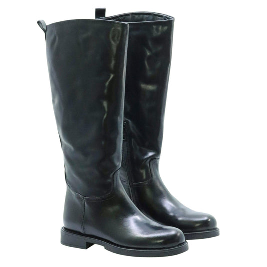 Mjus L92304 stivale donna pelle nera zip laterale 