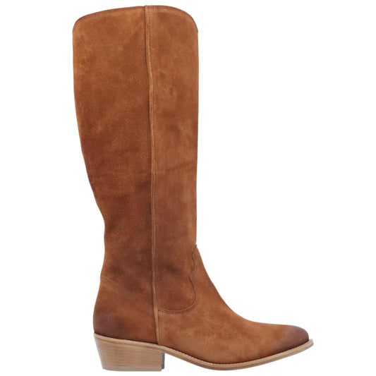 Stivale texano donna Curiositè 2713 in camoscio marrone bruciato 