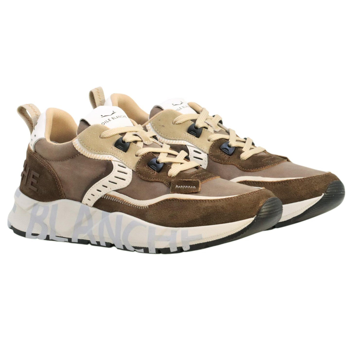 Voile Blanche Club 01 Sneaker uomo in camoscio marrone 
