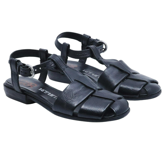 Sandalo donna AS98 B59109 in pelle nera 