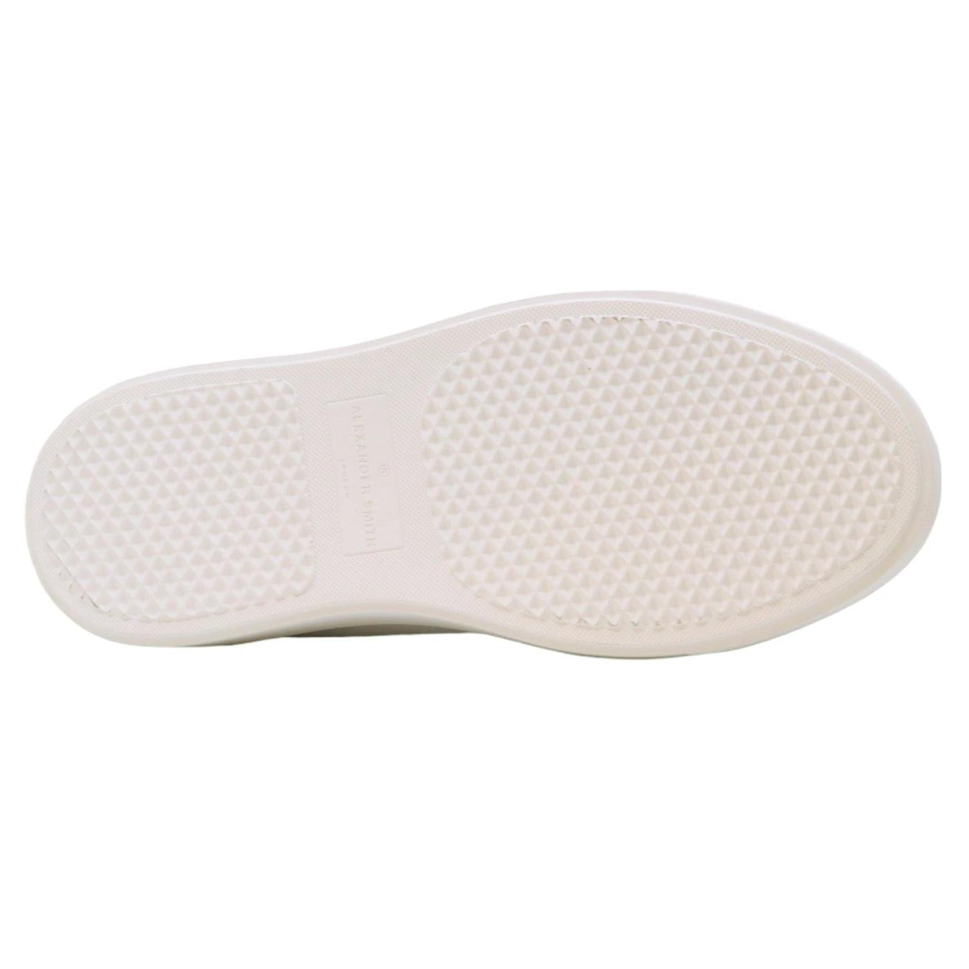 Sneaker uomo Alexander Smith Bond in pelle bianca con dettagli in marrone scuro 