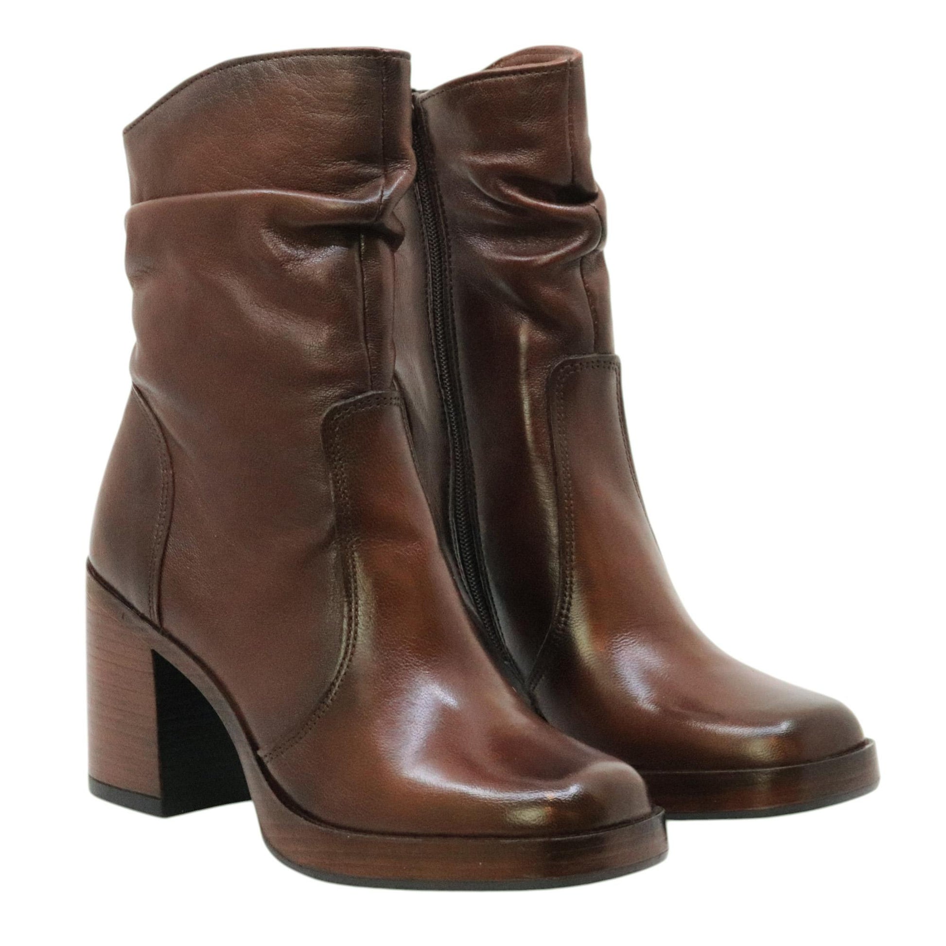 MJUS Mailey P96227 stivaletto donna in pelle marrone cioccolato 