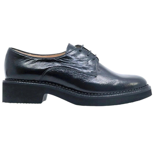 Le Briella 1168 scarpa allacciata donna in pelle lucida nera 1168SACCAYENNENERO LE BRIELLA
