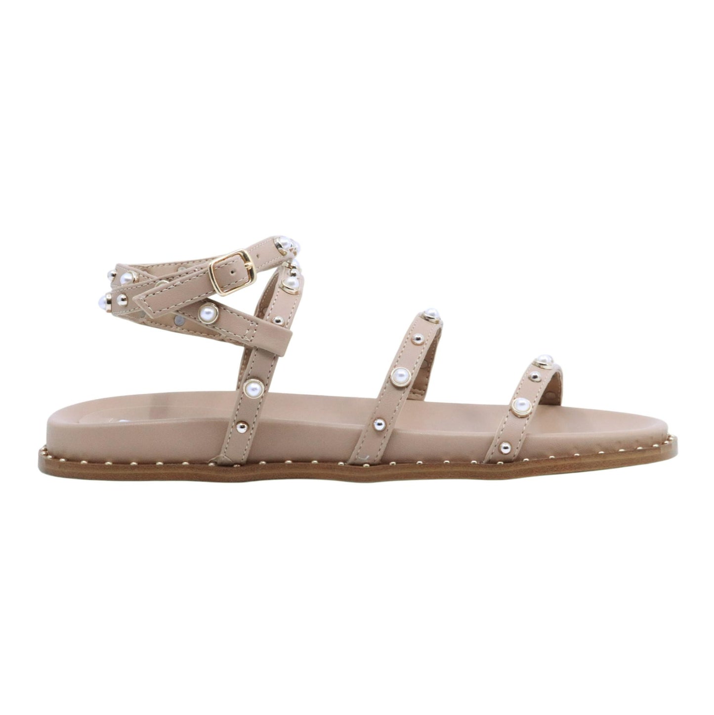 Steve Madden Stormie sandalo donna in similpelle tan con borchie 
