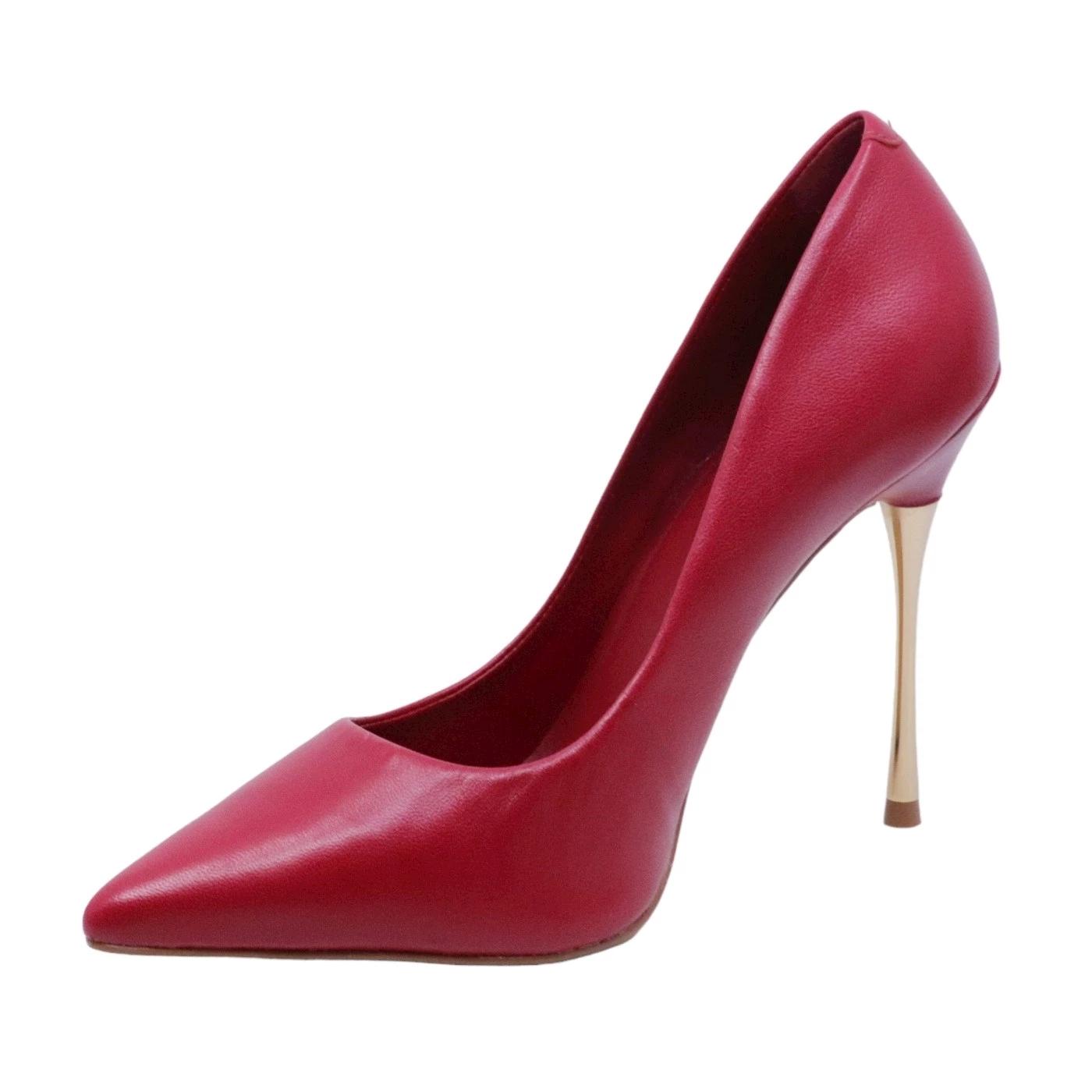 Décolleté donna Carrano in pelle di colore rosso 