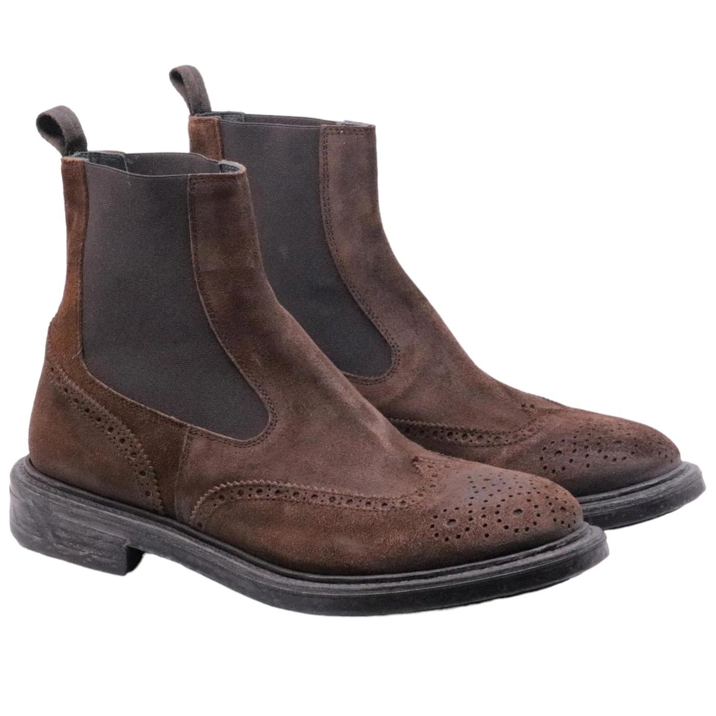 Chelsea boot Moma 65302C SA da uomo in camoscio marrone 