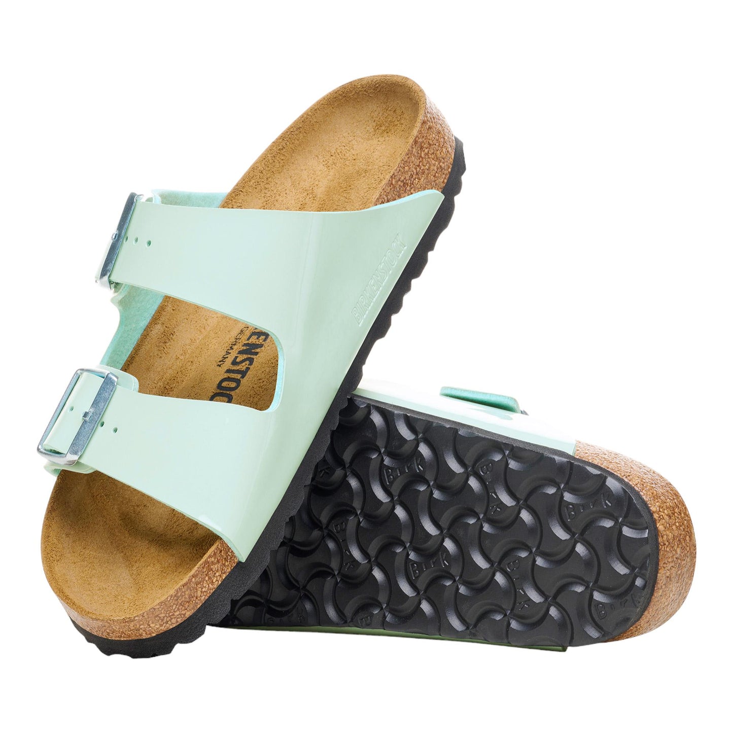 doppia fibbia verde acqua ARIZONA-BFPAT-SUGREENAZZURRO BIRKENSTOCK