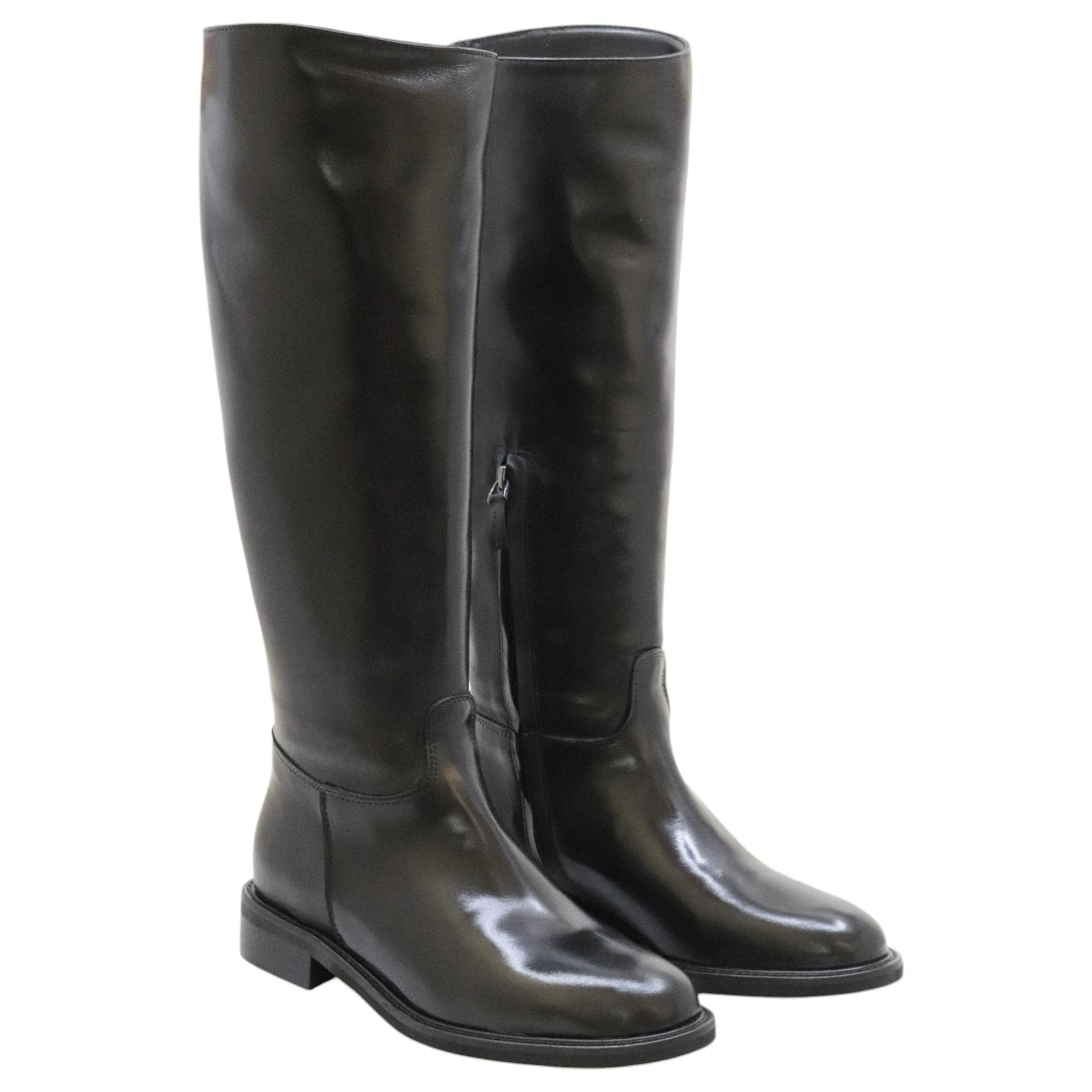 The Seller MW526 stivale donna in pelle nera 